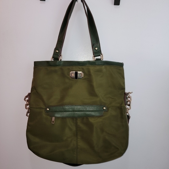 Miztique Handbags - Miztique Nylon and Faux Leather Tote Bag